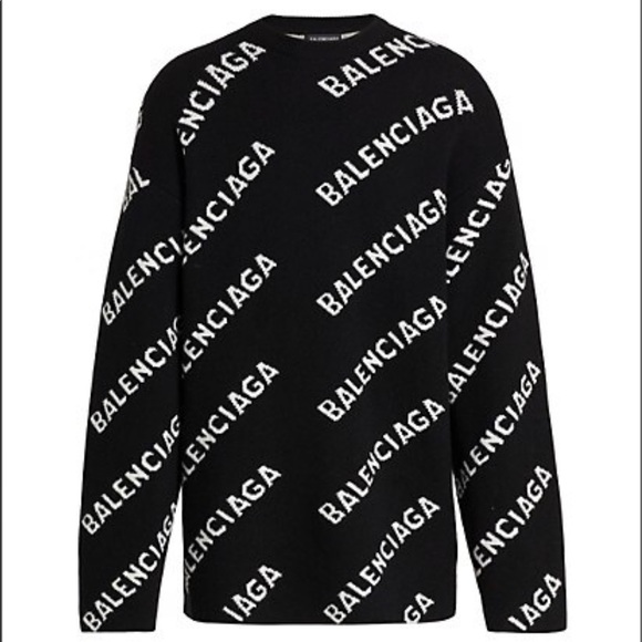 Balenciaga All Over Logo Sweater